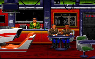 Dangerous Streets / Wing Commander (Amiga CD32) screenshot: Wing Commander: Rec room (AGA)