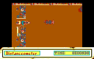 Buffalo Bill's Wild West Show (DOS) screenshot: Calf roping - starting out in the gate