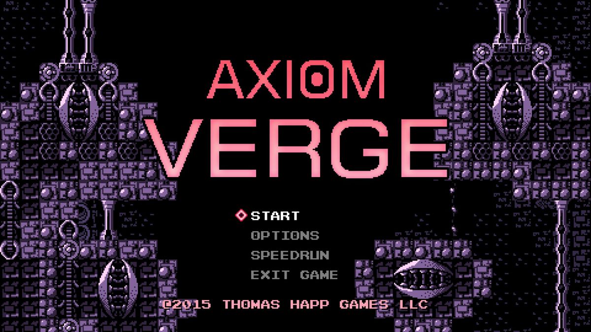 Axiom Verge (Windows) screenshot: Title screen.