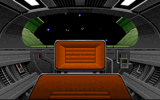 Dangerous Streets / Wing Commander (Amiga CD32) screenshot: Wing Commander: Rear view (AGA)