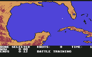 PHM Pegasus (Commodore 64) screenshot: Our position on a map