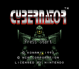 Cybernator (SNES) screenshot: Title screen