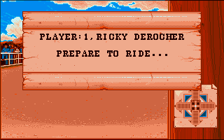 Buffalo Bill's Wild West Show (Amiga) screenshot: Bronco Riding - Prepare to ride! (Or fall off and get a quick trip to the ER!)