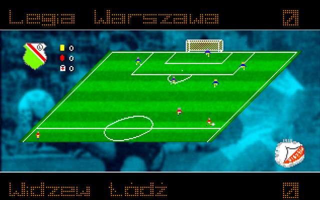 Liga Polska Manager '95 (DOS) screenshot: Match Action Animation