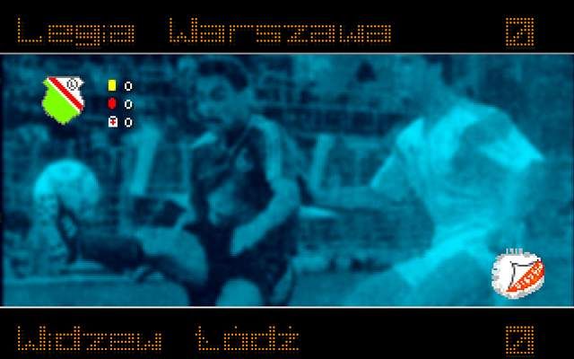 Liga Polska Manager '95 (DOS) screenshot: Match View