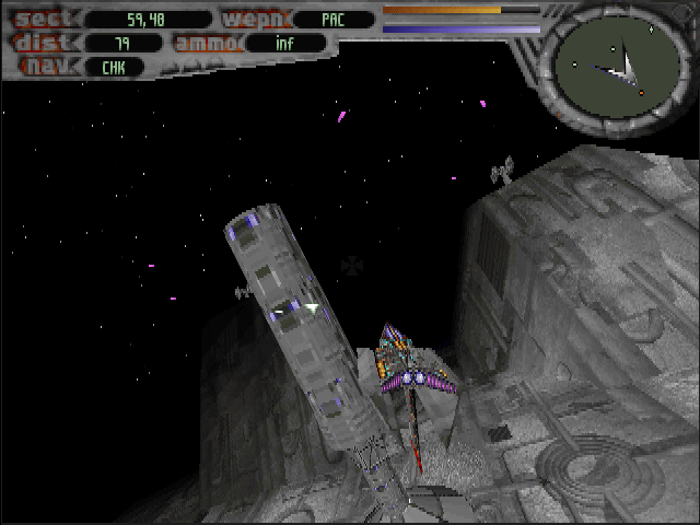 Terminal Velocity (DOS) screenshot: Moon Dagger starship