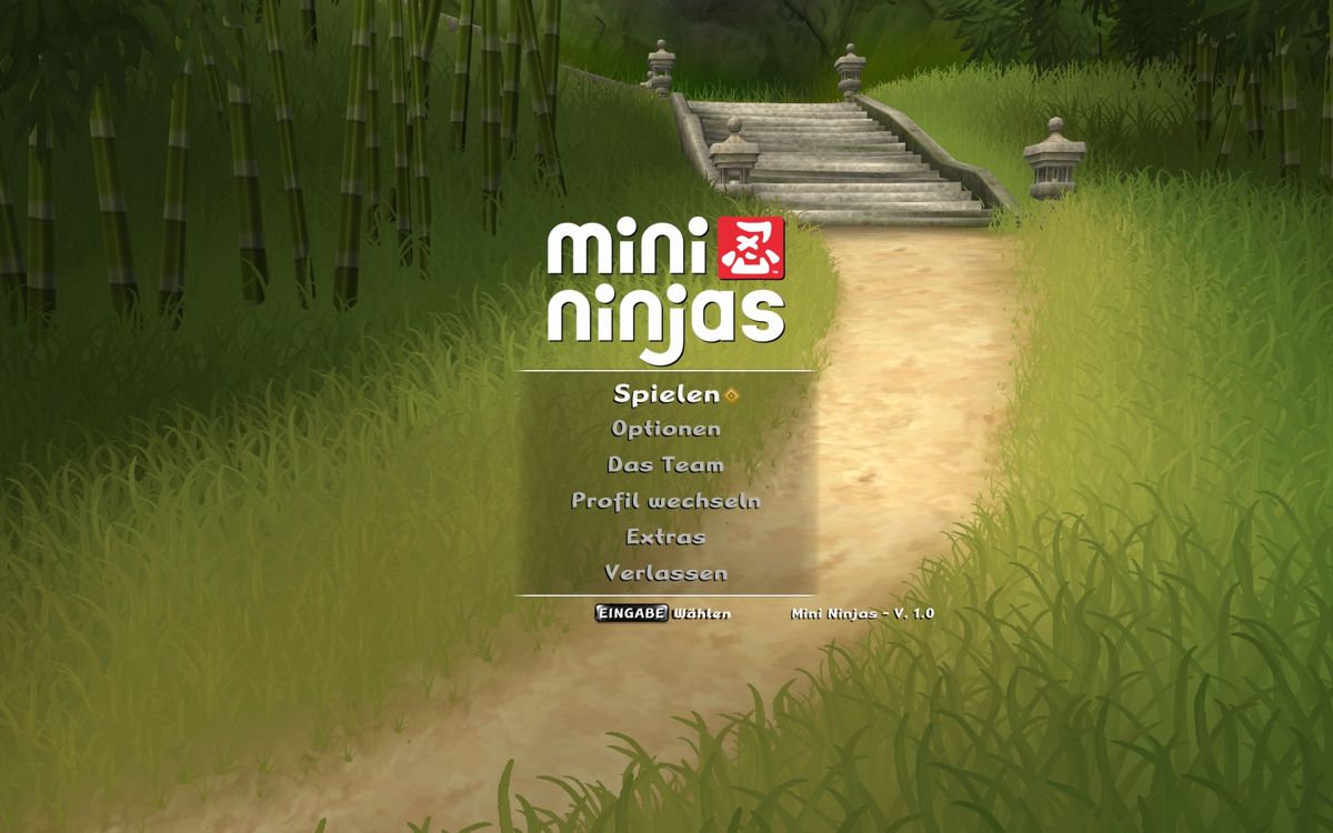 Mini Ninjas (Windows) screenshot: Main Menu