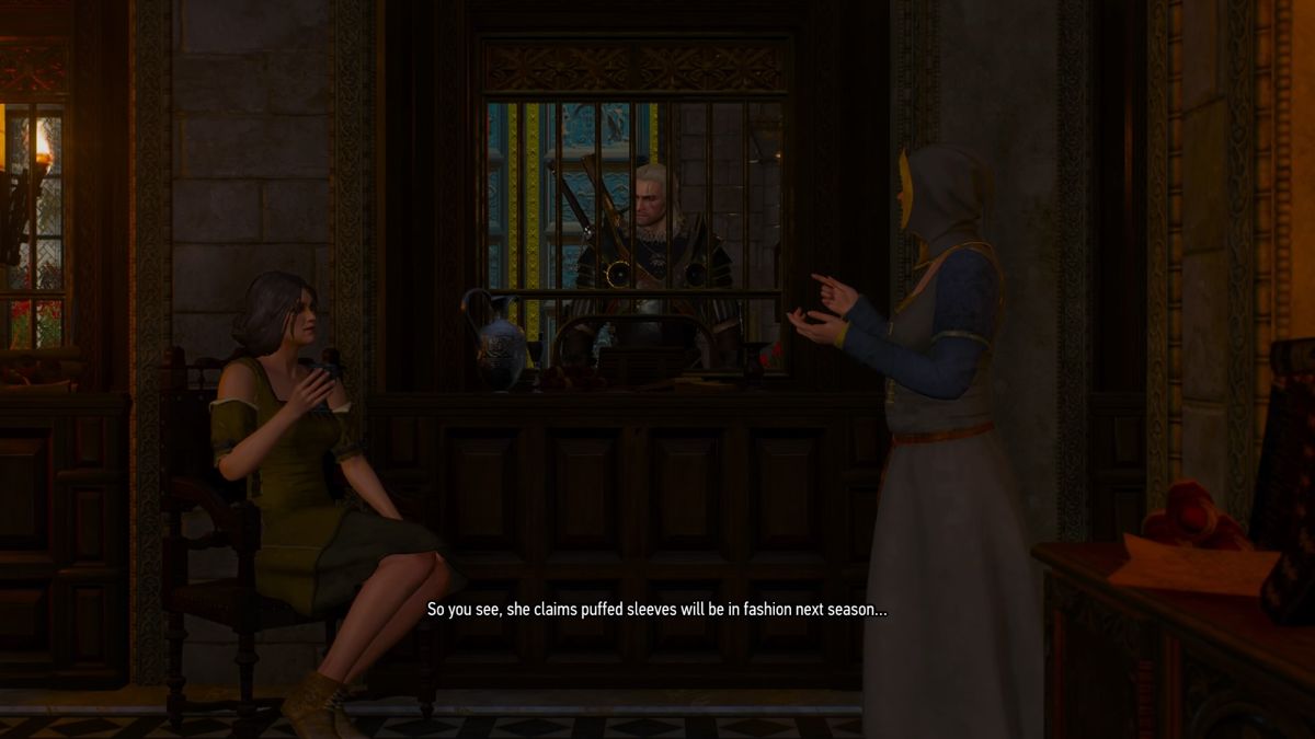 The Witcher 3: Wild Hunt - Blood and Wine (PlayStation 4) screenshot: Typical day at the bank is given to us in great detail