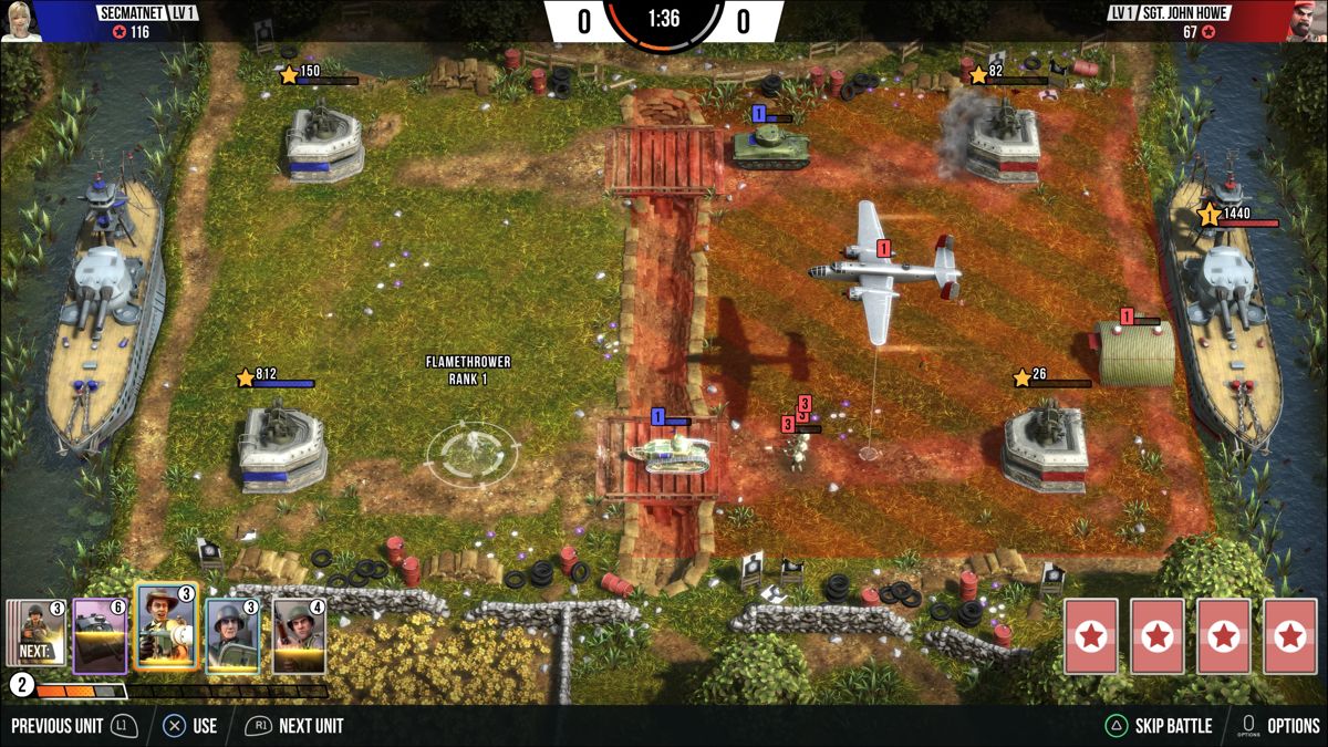 Battle Islands: Commanders (PlayStation 4) screenshot: Enemy bomber incoming