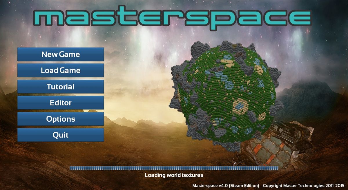 Masterspace (Windows) screenshot: Main menu