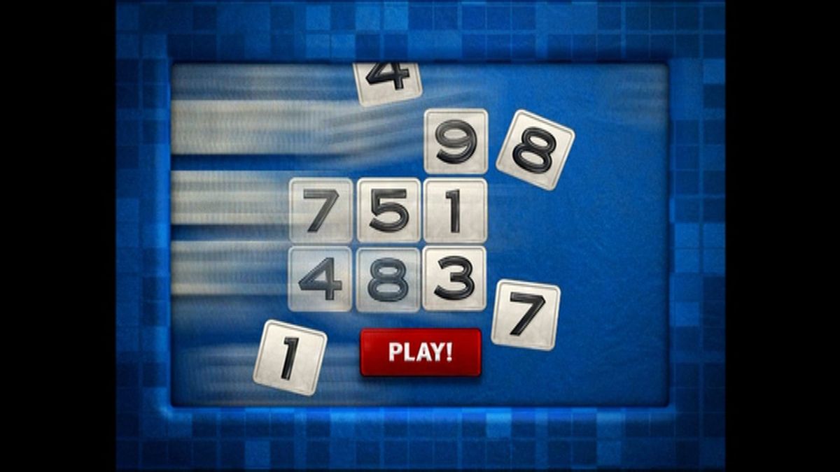 Sudoku (DVD Player) screenshot: The game begins. There's a pause before each cell is presented - presumably to allow the scorer time to enter the previous score and to hand over the remote control