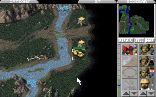 Command & Conquer: The Covert Operations (DOS) screenshot: The Apache can attack many otherwise formidable ground targets with relative impunity.
