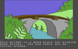 Winnie the Pooh in the Hundred Acre Wood (Commodore 64) screenshot: A bridge.