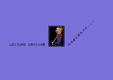 Cluedo (Commodore 64) screenshot: Leisure Genius Presents . . .