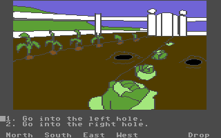 Winnie the Pooh in the Hundred Acre Wood (Commodore 64) screenshot: In a garden.
