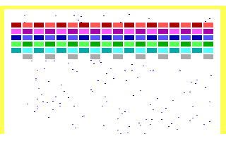 Breakoff (DOS) screenshot: Bracing for battle between ball and brick...