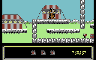 Yogi's Great Escape (Commodore 64) screenshot: Platform Action.