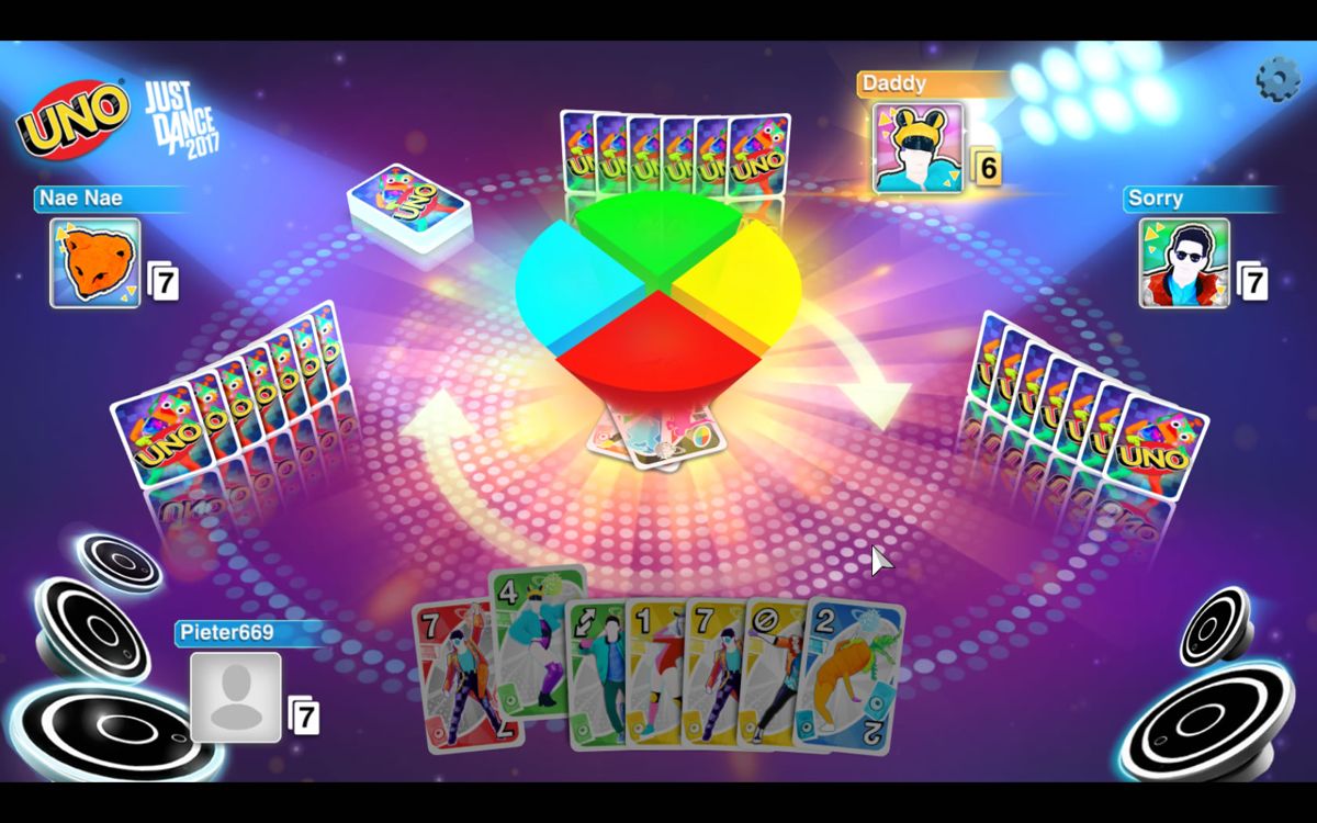 Uno: Just Dance Theme (Windows) screenshot: colour selection