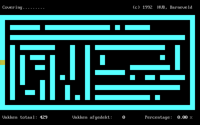 Covering (DOS) screenshot: Start of game