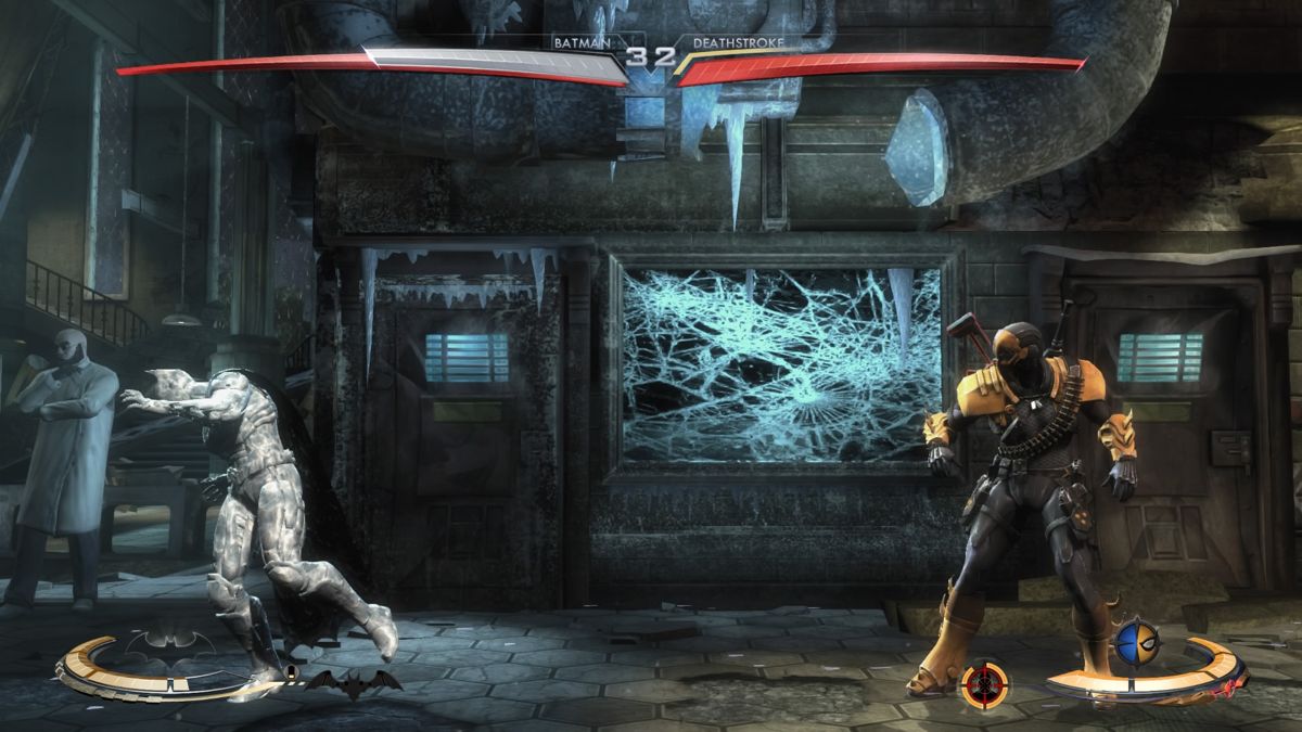 Injustice: Gods Among Us - Ultimate Edition (PlayStation 4) screenshot: Batman vs Deathstroke