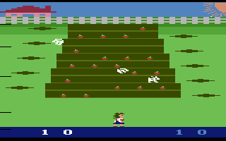 Wabbit (Atari 2600) screenshot: A game in progress