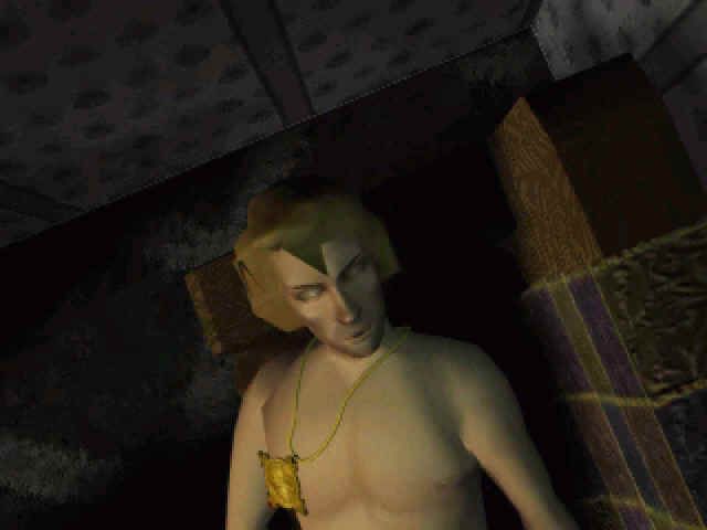 Gabriel Knight 3: Blood of the Sacred, Blood of the Damned (Windows) screenshot: I'll never drink vodka again before going to bed! Okay, okay. It's just another weird supernaturally-charged scene typical of the series