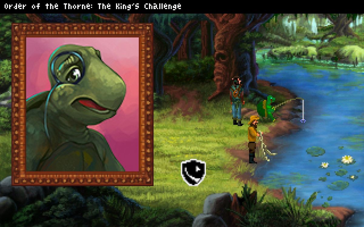 Order of the Thorne: The King's Challenge (Windows) screenshot: Turtle and fisherman are fishing