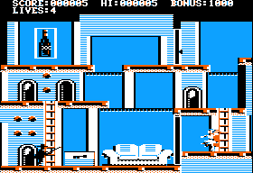 Zorro (Apple II) screenshot: There's a couch here.