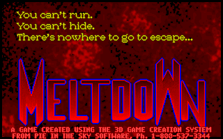 Meltdown (DOS) screenshot: Title screen.