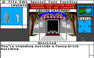 Déjà Vu II: Lost in Las Vegas (Apple IIgs) screenshot: Outside the casino.