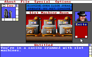 Déjà Vu II: Lost in Las Vegas (DOS) screenshot: Slots. (VGA)