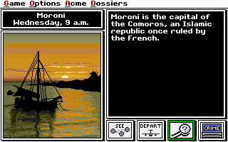 Where in the World is Carmen Sandiego? (Enhanced) (DOS) screenshot: Moroni.