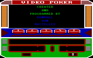 Las Vegas Video Poker (DOS) screenshot: Title and Creator Information (EGA)