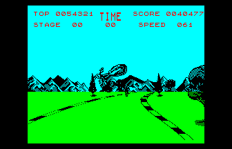 Enduro Racer (Thomson MO) screenshot: Falling