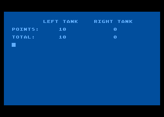 Tank Arkade (Atari 8-bit) screenshot: Scores between each kill