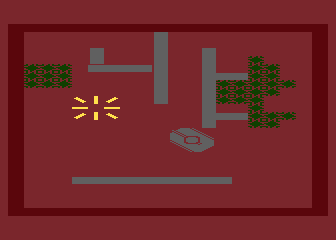 Tank Arkade (Atari 8-bit) screenshot: Robot Tank game play