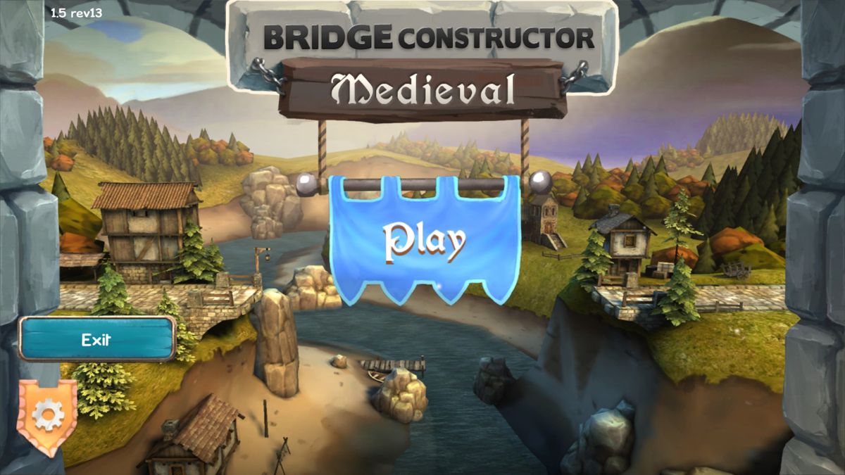 Bridge Constructor: Medieval (Windows) screenshot: Title screen