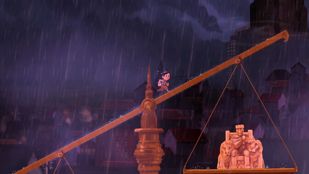 Teslagrad (PlayStation 4) screenshot: On the ramp