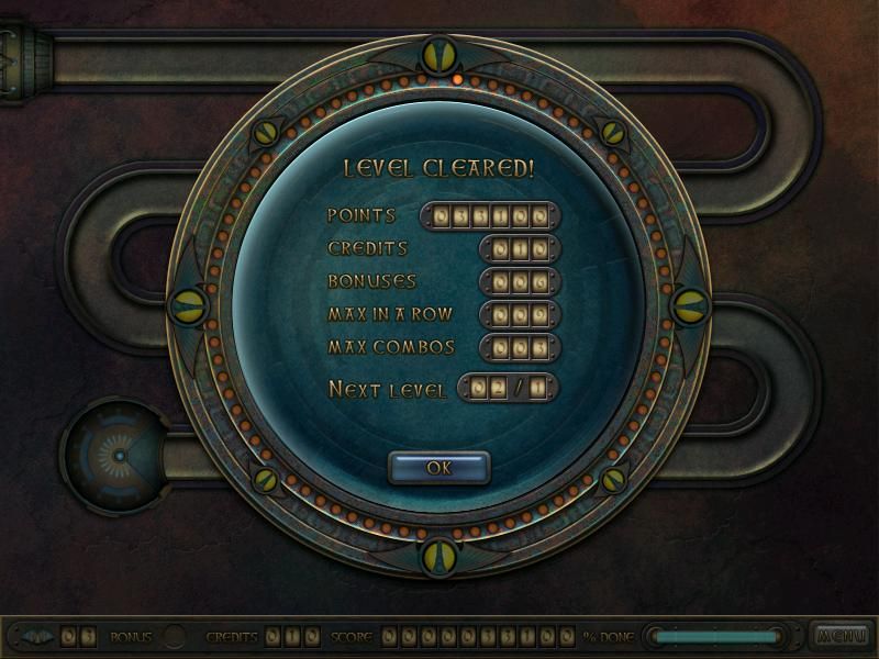 Atlantis (Windows) screenshot: Level stats