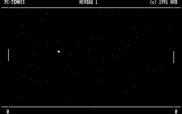 PC-Tennis (DOS) screenshot: Gameplay