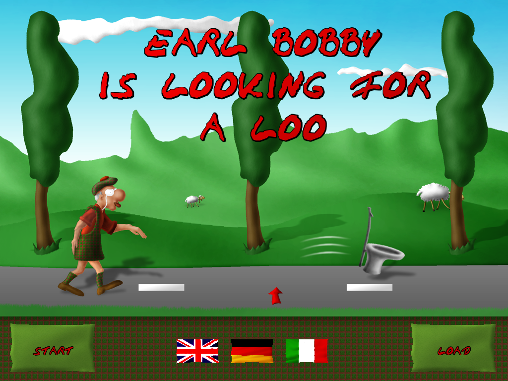Earl Bobby is looking for a Loo (Windows) screenshot: Title screen