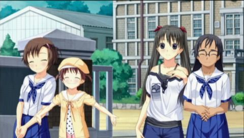 Suigetsu 2 Portable (PSP) screenshot: At the school campus