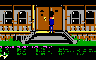 Maniac Mansion (DOS) screenshot: Front door