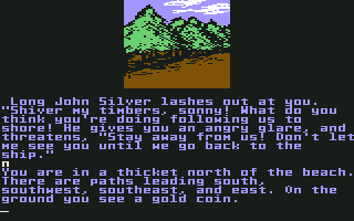 Treasure Island (Commodore 64) screenshot: Wilderness.