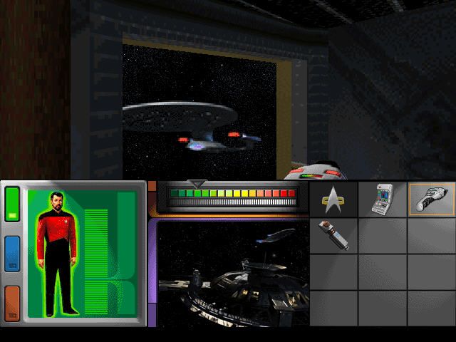 Star Trek: Generations (Windows) screenshot: View from the station window