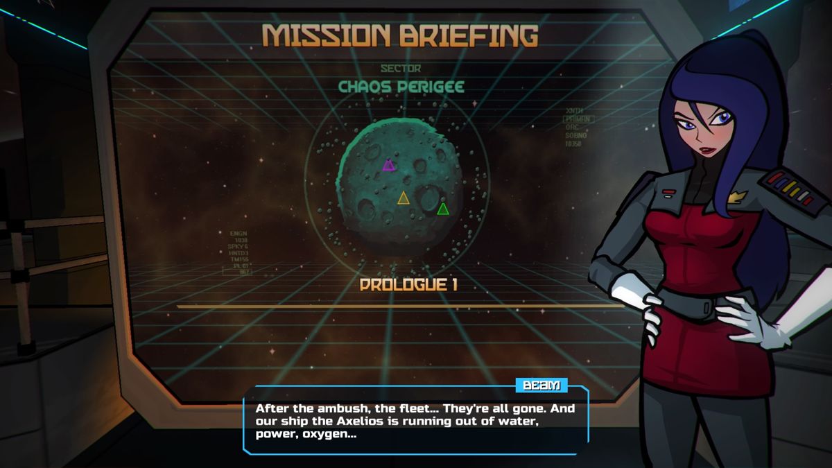 Galak-Z: The Dimensional (PlayStation 4) screenshot: Mission briefing