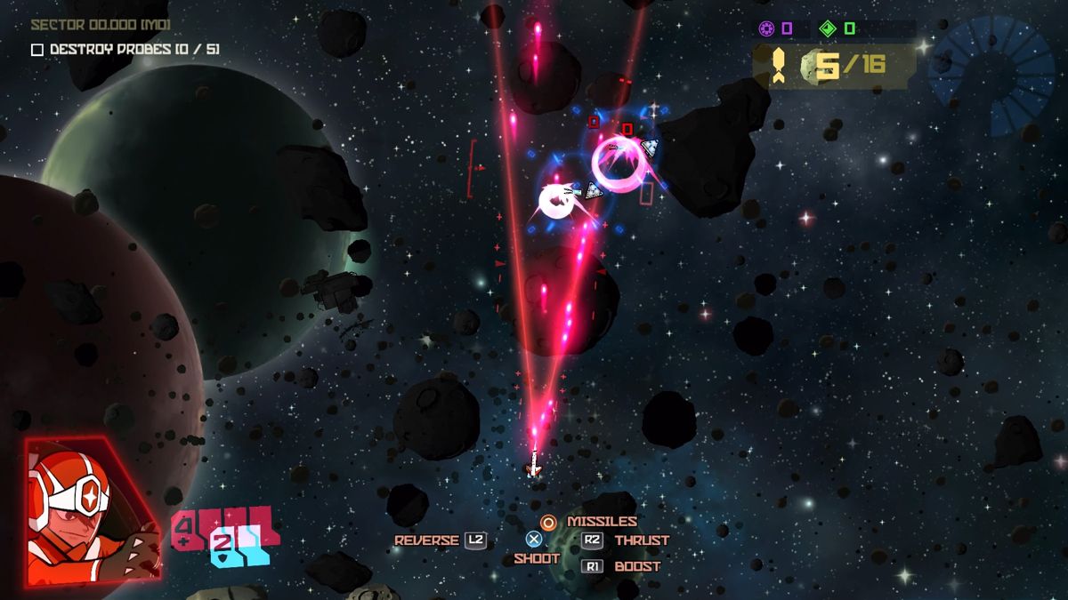 Galak-Z: The Dimensional (PlayStation 4) screenshot: Fighting with probes
