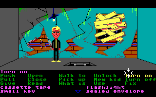 Maniac Mansion (DOS) screenshot: The attic (Enhanced version, EGA)