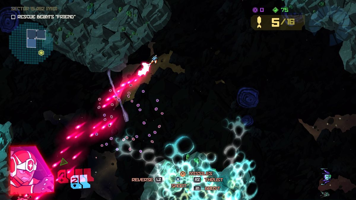 Galak-Z: The Dimensional (PlayStation 4) screenshot: Natural mine field