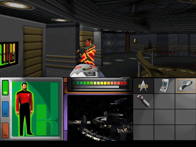 Star Trek: Generations (Windows) screenshot: A phaser at high setting